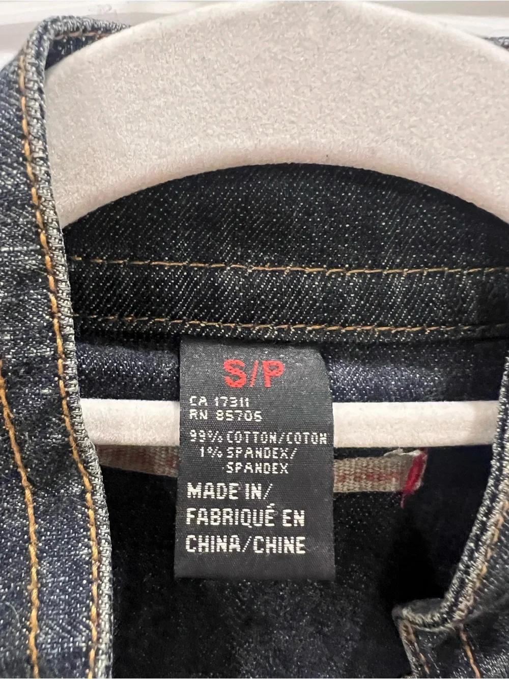 Buffalo David Bitton Dark Blue Denim Military-Style Jacket with Black Panel